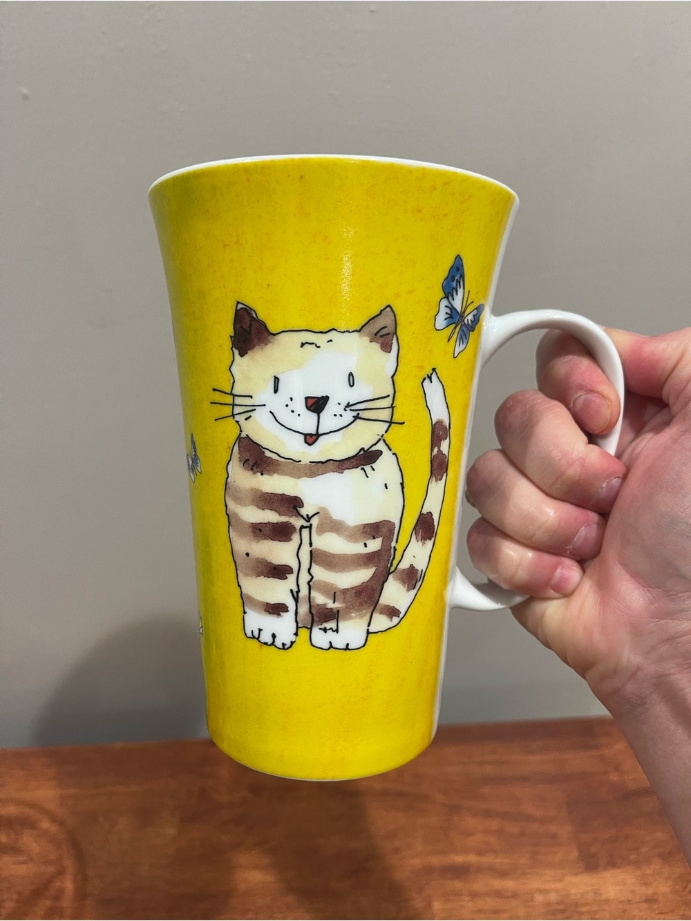 Konitz Germany CATS Butterflies Coffee Mug, Tea Cup Purrrfect For The Cat Lovers